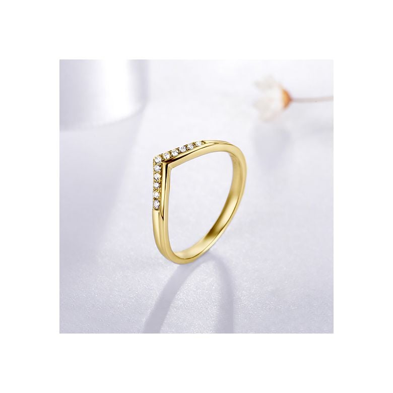 Anello di Fidanzamento Wonder Woman - Diamante Solitario Composto & Oro Giallo | Gemperles - 6