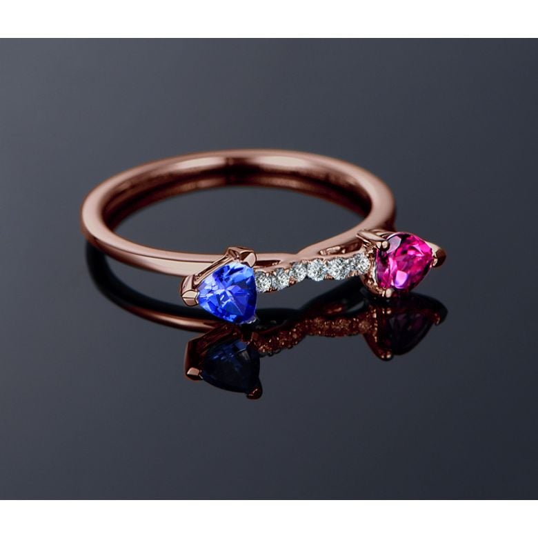 Anello croisée des chemins. Oro rosa - 2