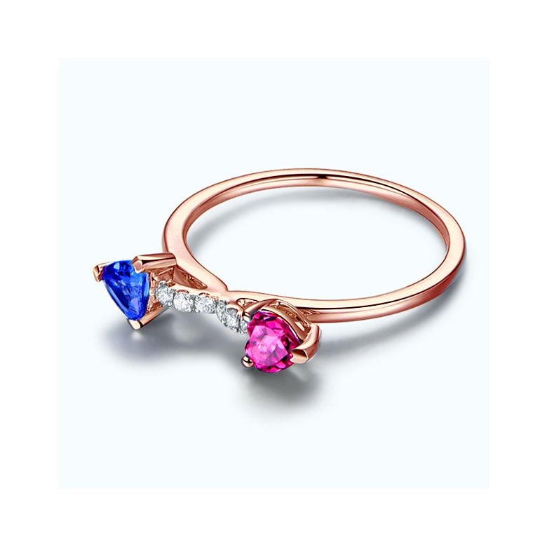 Anello croisée des chemins. Oro rosa - 4
