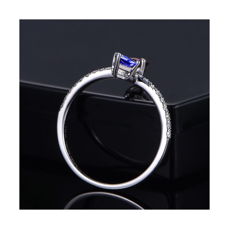 Anello Autre moi. Oro bianco, diamanti, Zaffiri - 4