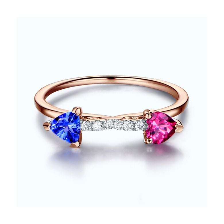 Anello croisée des chemins. Oro rosa - 3