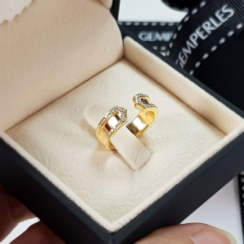 Fede Nuziale da Donna Otsara - Oro Giallo 18kt, Diamanti - 6