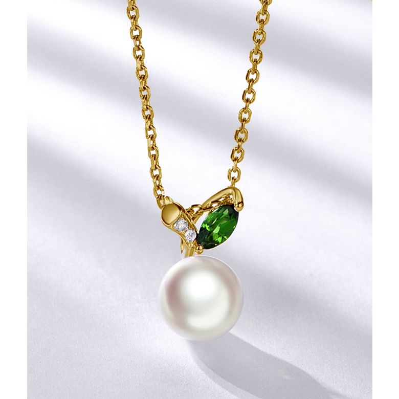 Ciondolo Péridoshima Mon Amour - Oro Giallo, Diamanti e Perla Akoya - 5