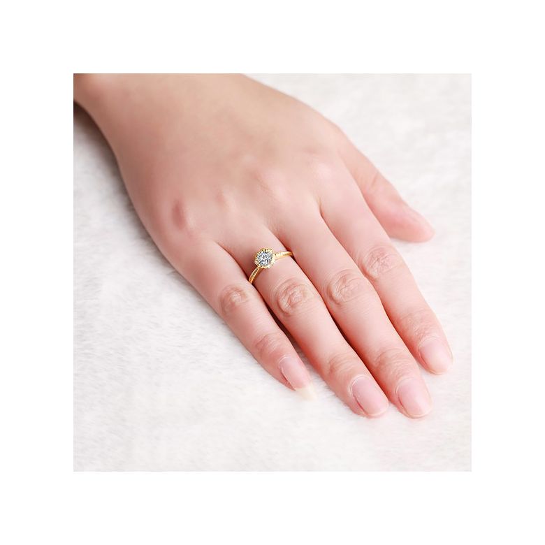 Anello solitario con diamante in oro giallo - Jasmin Étoilé - 7