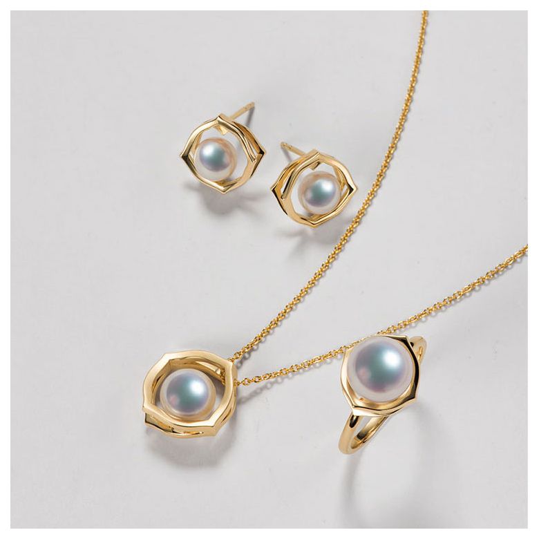 Ciondolo Coco - Oro Giallo 18kt e Perla Akoya - 3