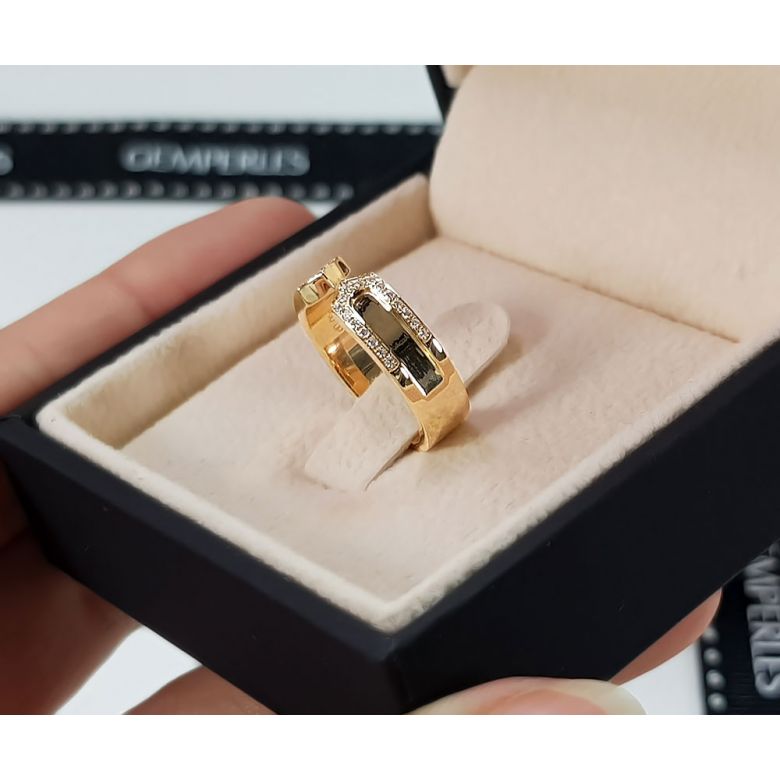 Fede Nuziale da Donna Otsara - Oro Giallo 18kt, Diamanti - 7
