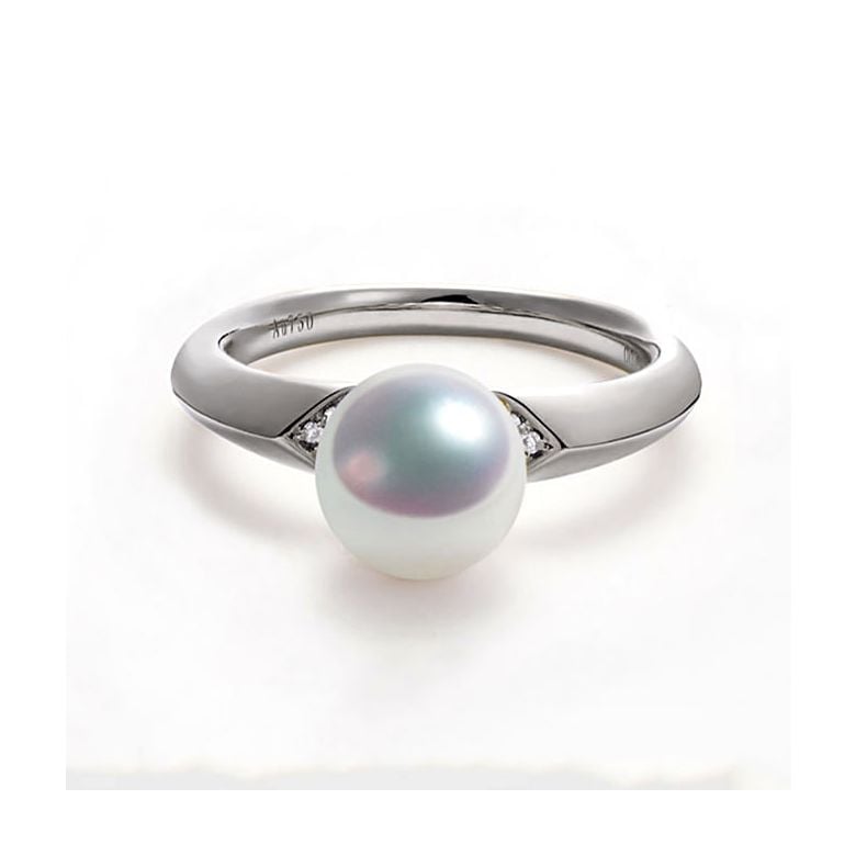 Ciondolo, anello e orecchini Sarah Bernhardt. Perle Akoya, oro giallo, diamanti - 8