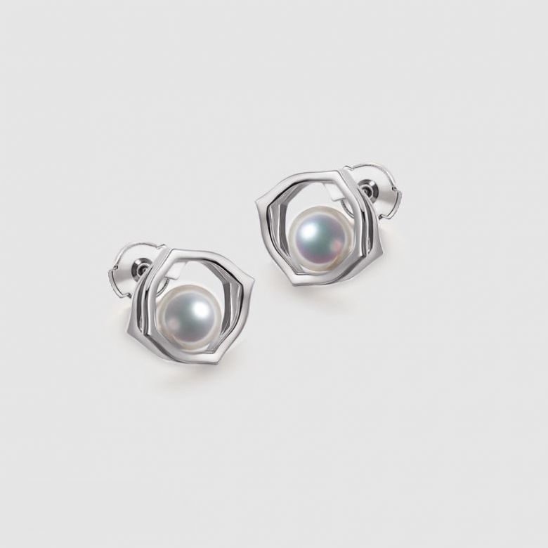 Ciondolo, Anello e Orecchini Coco Chanel. Perle Akoya, Oro bianco, Diamanti - 3