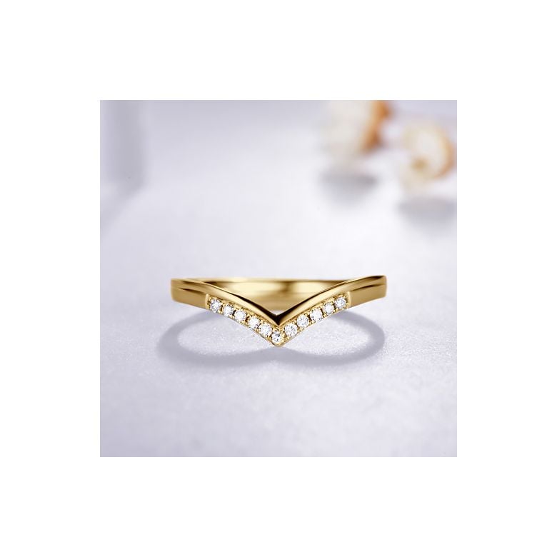 Anello di Fidanzamento Wonder Woman - Diamante Solitario Composto & Oro Giallo | Gemperles - 9