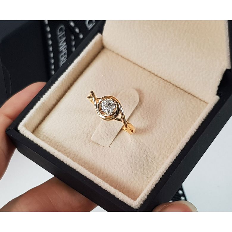 Anello di Fidanzamento Stregato - Oro Giallo & Diamante - 8