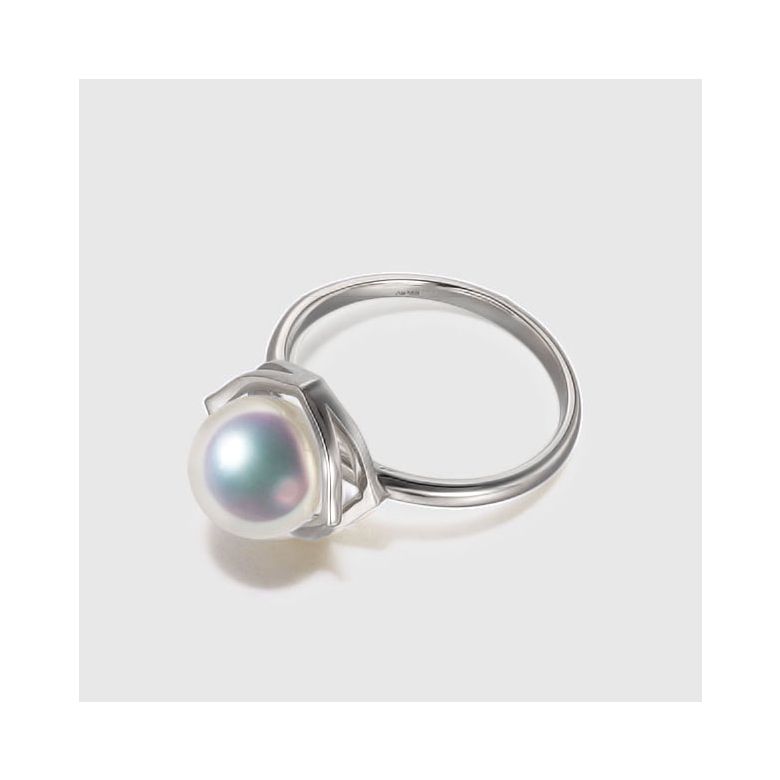 Ciondolo, Anello e Orecchini Coco Chanel. Perle Akoya, Oro bianco, Diamanti - 5