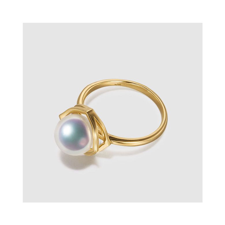 Ciondolo, Anello e Orecchini Coco Chanel. Perle Akoya, Oro giallo, Diamanti - 7