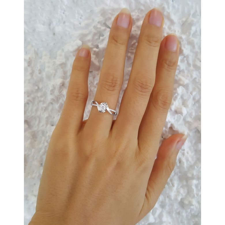 Anello di Fidanzamento Poesia di Diamanti - Platino e Diamanti | Gemperles - 10