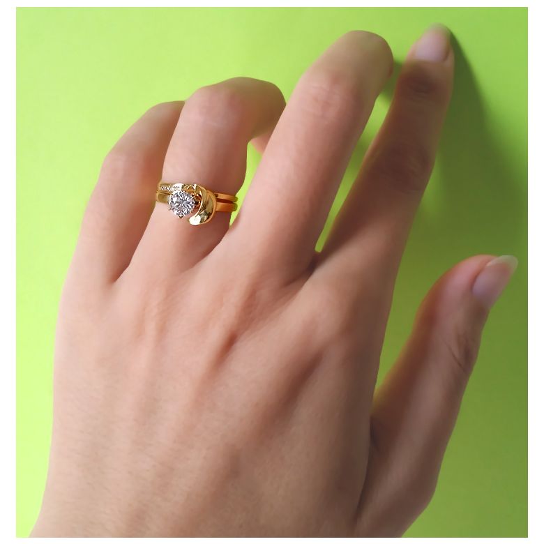 Anello di Fidanzamento Doppio Insieme - Oro Giallo 18kt, Diamanti | Gemperles - 2
