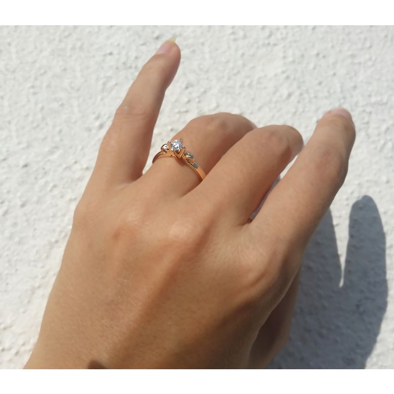 Anello di Fidanzamento Weston - Oro Giallo e Diamante Solitario | Gemperles - 4