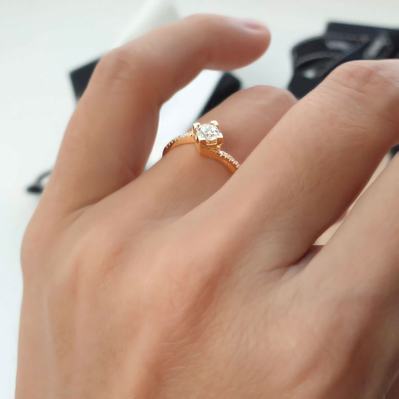 Anello di Fidanzamento Pericle -  Oro Giallo & Diamanti | Gemperles - 12