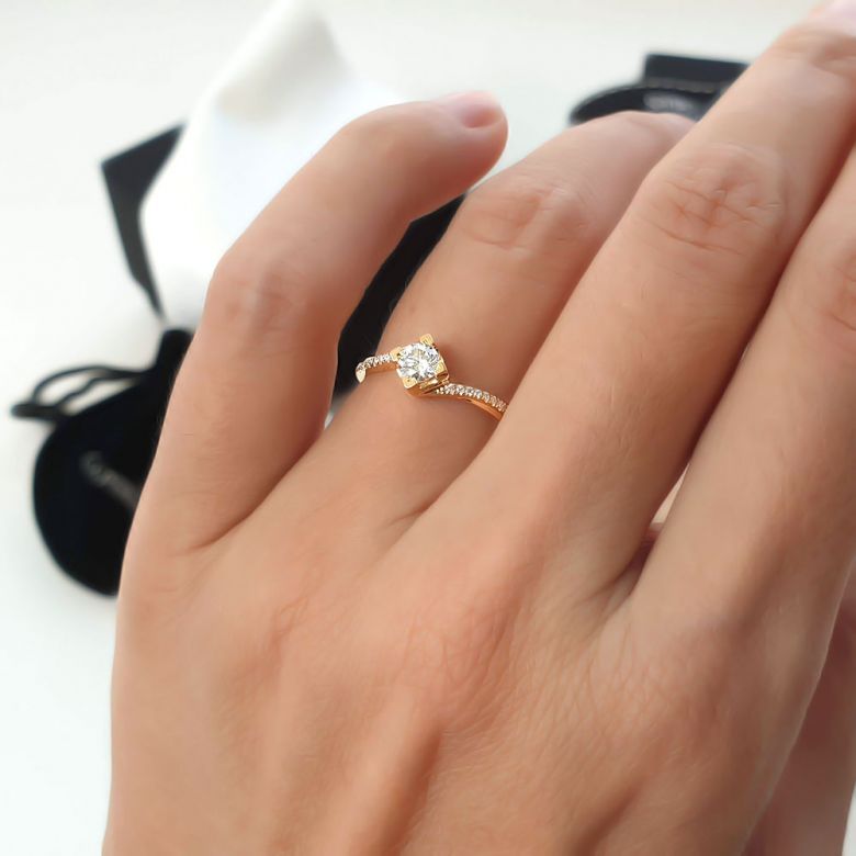 Anello di Fidanzamento Pericle -  Oro Giallo & Diamanti | Gemperles - 11