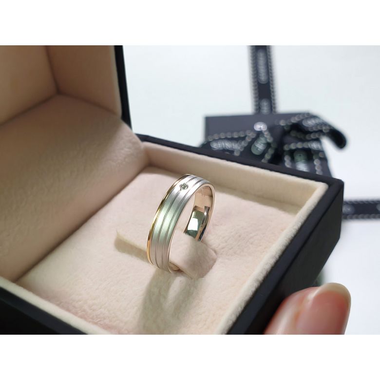 Fede Donna - 2 Ori 3.10gr - Diamanti 0.015ct - 6