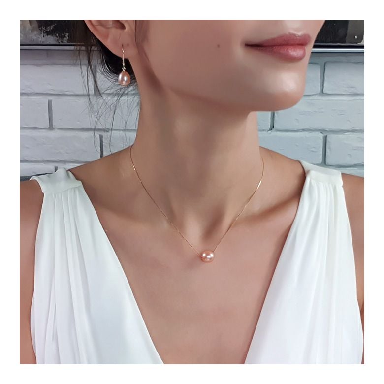 Girocollo Douceur Perlée Oro Giallo 18kt, Perla di Acqua Dolce Bianca 10/11mm - 6