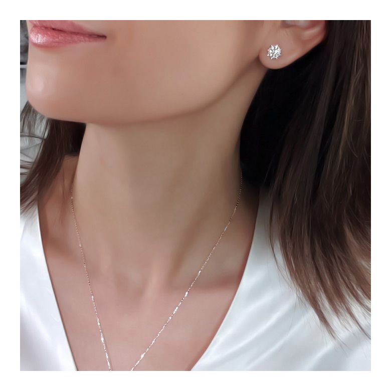 Orecchini meravigliosa. Oro bianco, diamanti 0.26ct - 3