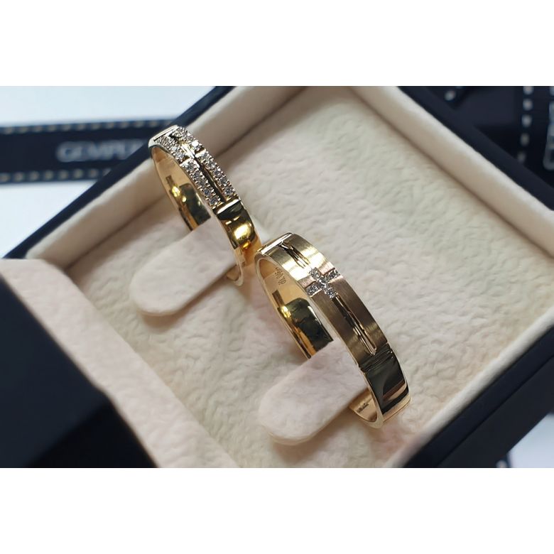 Fede Nuziale Lina da Donna - Oro Giallo e Diamanti - 6