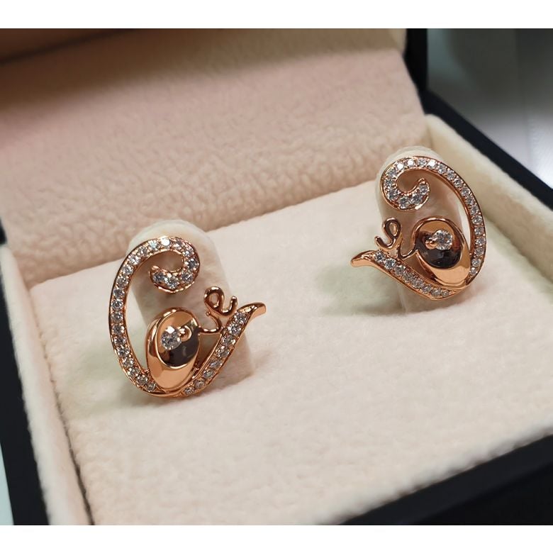 Orecchini Astypalée - Pendenti da Donna in Oro Rosa e Diamanti - 2