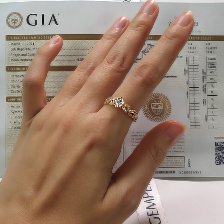 Anello di Fidanzamento Sensation - Oro Giallo e Diamante Solitario Composto | Gemperles - 5