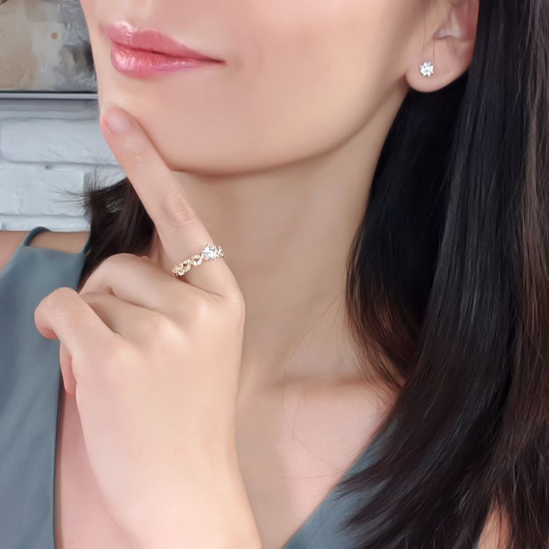 Anello di Fidanzamento Sensation - Oro Giallo e Diamante Solitario Composto | Gemperles - 8