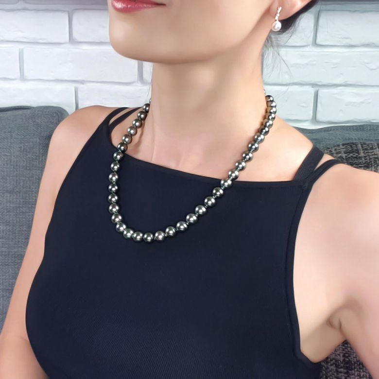 Collana Clotaire - Perle Coltivate Grigie di Tahiti - 3
