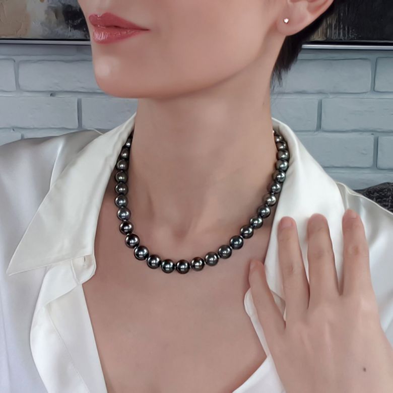 Collana Francesco Primo - Perle Coltivate Nere di Tahiti - 6
