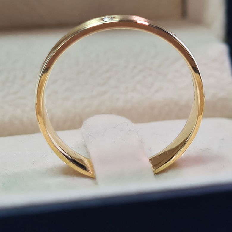 Fede Nuziale Uomo Étreintes Infinies - Oro Giallo, Diamanti - 4