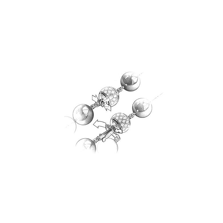 Chiusura Bolla. Palla liscia 10mm - Oro bianco 14kt. - 2