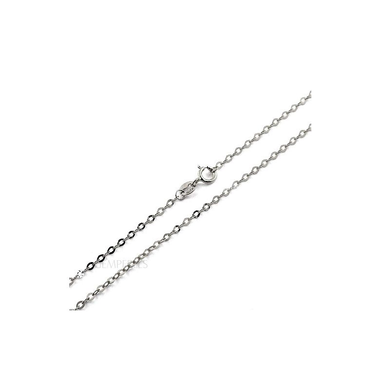 Catenina Maglia Forzatina oro bianco 18kt | 40cm - 1