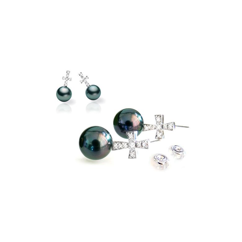 Parure di Perle di Tahiti - 9/11mm - GEMME - 1