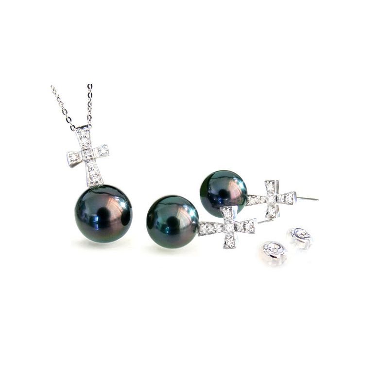 Parure di Perle di Tahiti - 9/11mm - GEMME - 3