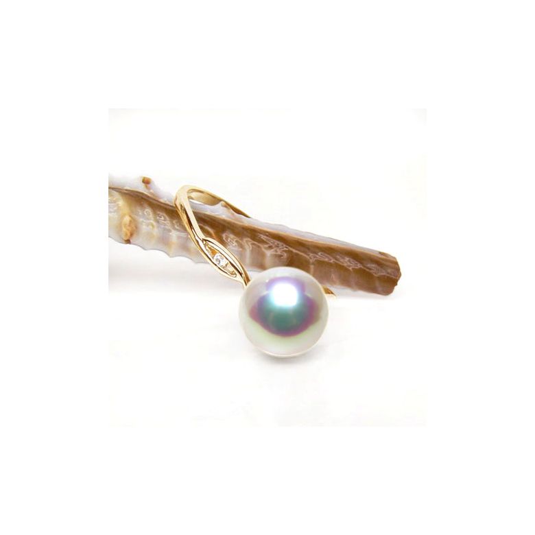 Anello Riko - Oro Giallo, Diamanti e Perla Akoya - 3