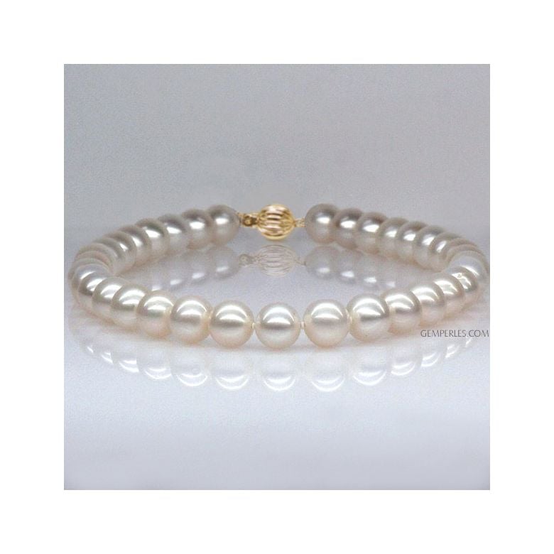Collana Gloria - Grosse Perle d'Acqua Dolce Bianche - 10.5/11.5mm, AAA - 2