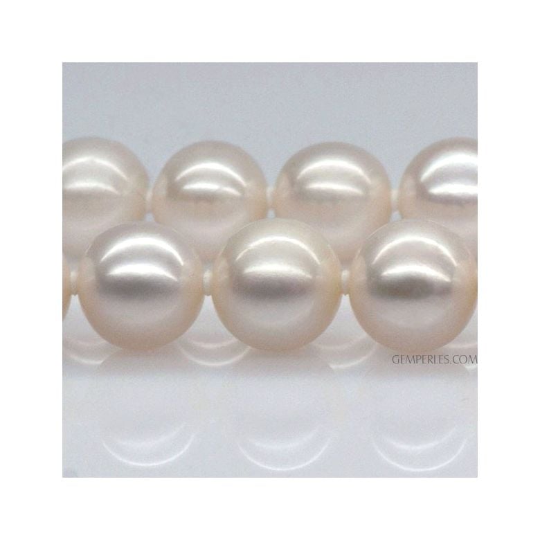 Collana Gloria - Grosse Perle d'Acqua Dolce Bianche - 10.5/11.5mm, AAA - 3