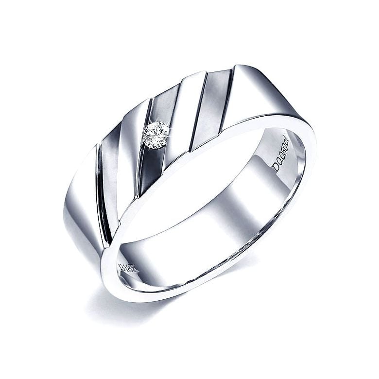 Anello per Uomo in Oro bianco 18kt & Diamante VS/G | Marcus - 1