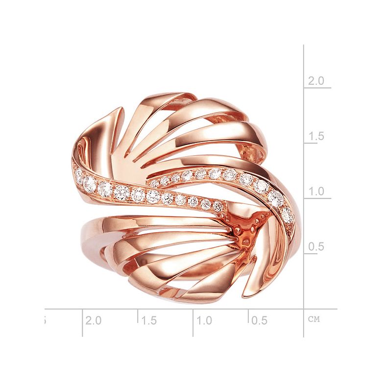 Anello da Donna. Oro rosa 18 carati & Diamanti VS/G | Neptune - 2