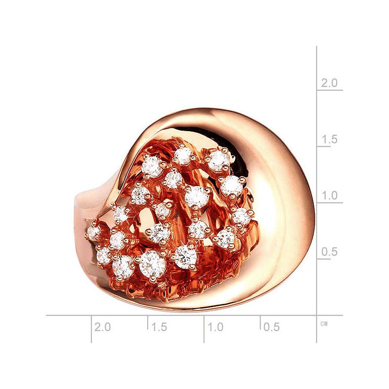 Anello Donna - Oro rosa 8.10gr - Diamanti 0.468ct - 2