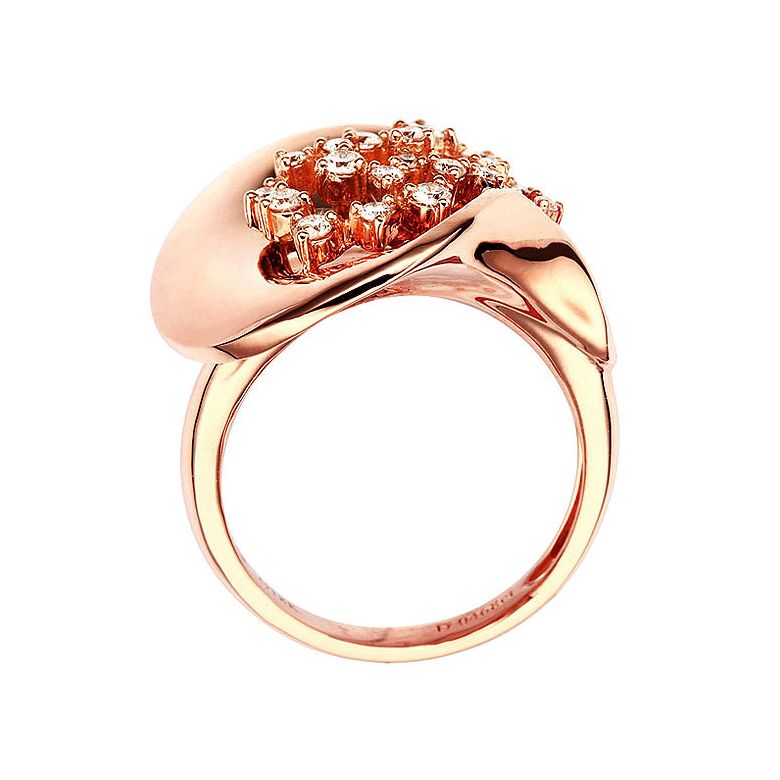 Anello Donna - Oro rosa 8.10gr - Diamanti 0.468ct - 3