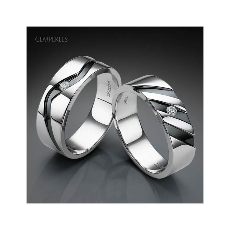 Anello per Uomo in Oro bianco 18kt & Diamante VS/G | Marcus - 4