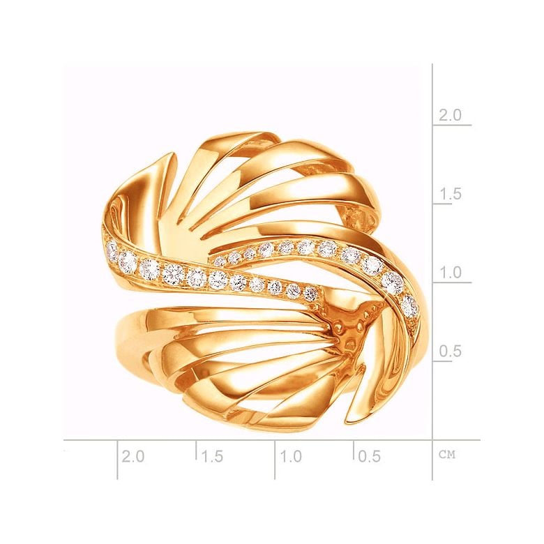 Anello da Donna. Oro giallo 18 carati & Diamanti VS/G | Neptune - 2
