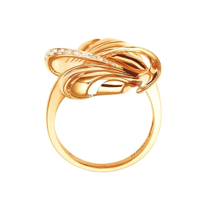 Anello da Donna. Oro giallo 18 carati & Diamanti VS/G | Neptune - 3