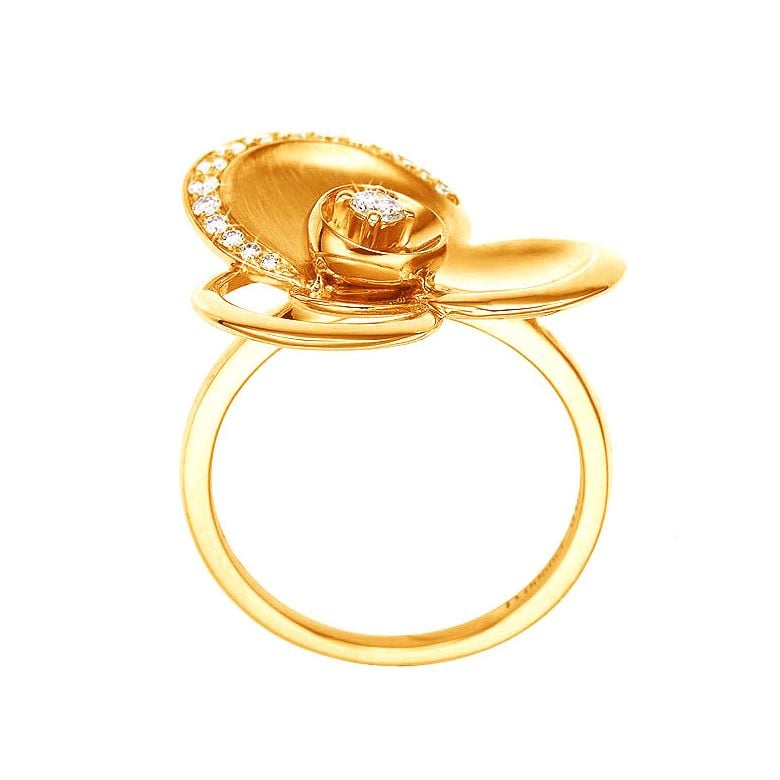 Anello Donna - Oro giallo 6.98gr - Diamanti 0.216ct - 4