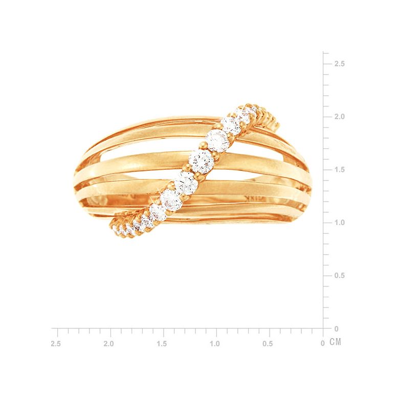 Anello Donna - Oro giallo 5.98gr - Diamanti 0.394ct - 2