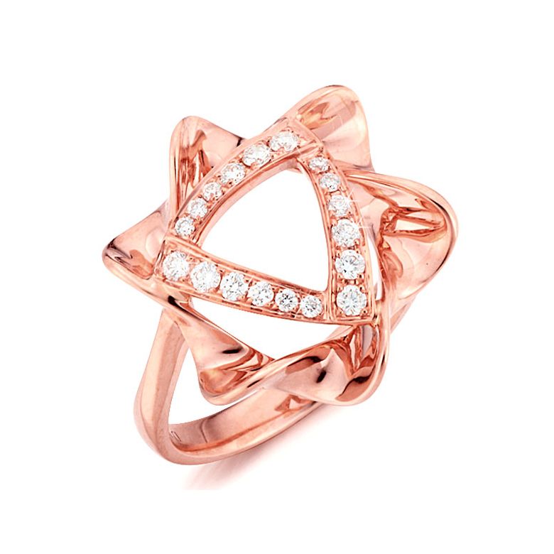 Anello Donna - Oro rosa 4.92gr - Diamanti 0.21ct - 2