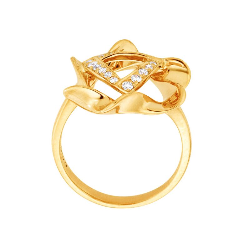 Anello Donna - Oro giallo 4.92gr - Diamanti 0.21ct - 3
