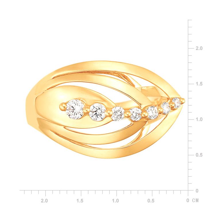 Anello Donna - Oro giallo 3.75gr - Diamanti 0.204ct - 2